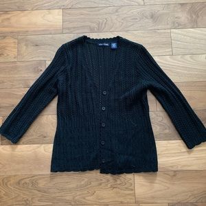 Black Knit Cardigan.
